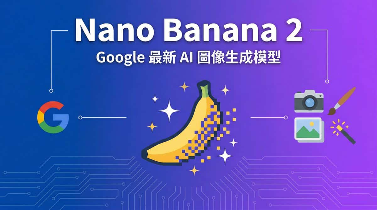 Nano Banana 2 Google 最新 AI 圖像生成模型概念圖